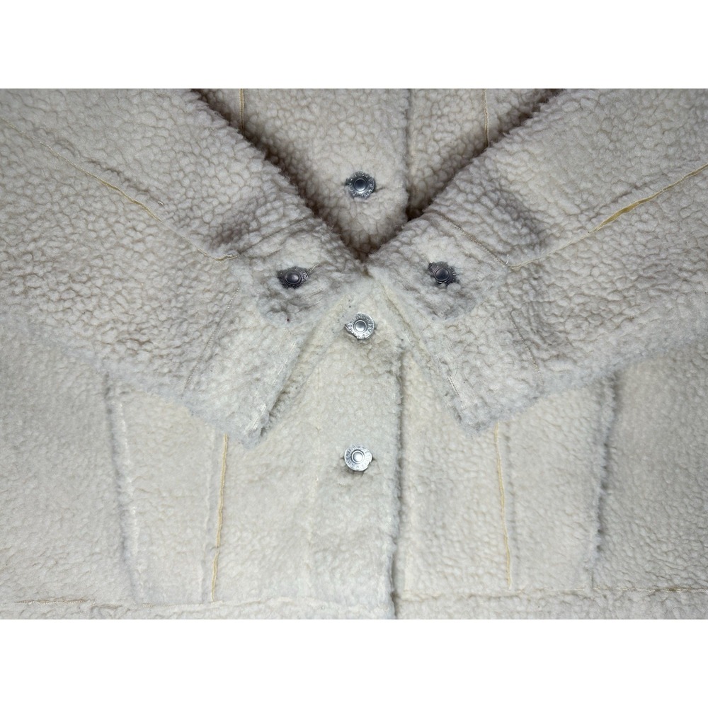 American Eagle Outfitters‎ Lined Faux Sherpa Trucker Jacket Size Large - Picture 5 of 12